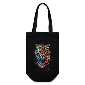 Leopard - Gift Bag for Bottles - black - Front
