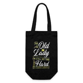 Drôle de joueur de tennis raquette grand-mère - Sac à bouteille - noir - Devant