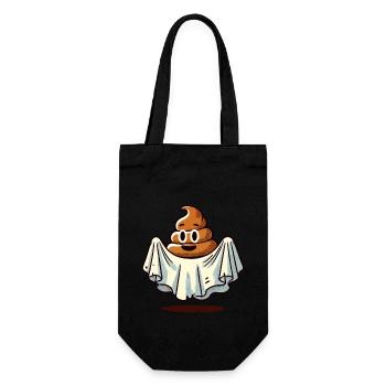 Funny Poop Pile Ghost Bull Sheet Poop - Gift Bag for Bottles - black - Front