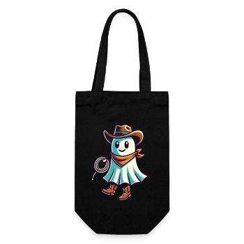 Cowboy Ghost Funny Halloween Design - Gift Bag for Bottles - black - Front