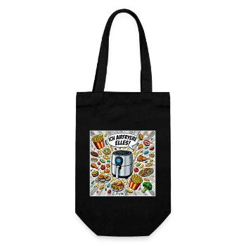 Je fais tout airfryer ! Illustration de cuisine amusante - Sac à bouteille - noir - Devant