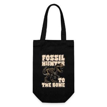 Fossil Hunter To The Bone Loves Fossil Collecting - Gift Bag for Bottles - black - Front