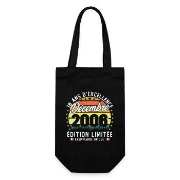 December 2006 Vintage 18 Year Anniversary Gift - Gift Bag for Bottles - black - Front