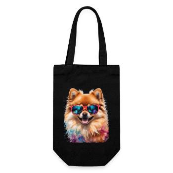 Pomeranian Pomeranian Sunglasses Dog Print - Gift Bag for Bottles - black - Front