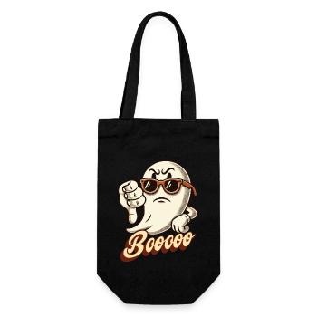 Booing Ghost Funny Ghost Design - Gift Bag for Bottles - black - Front