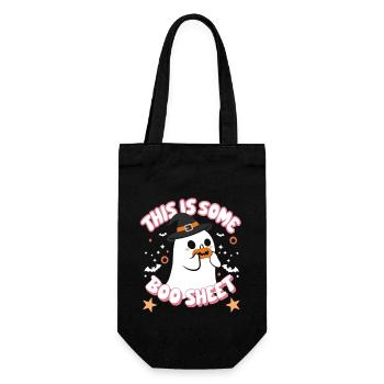 Funny Ghost This is Some Boo Sheet Halloween Costu - Gift Bag for Bottles - black - Front