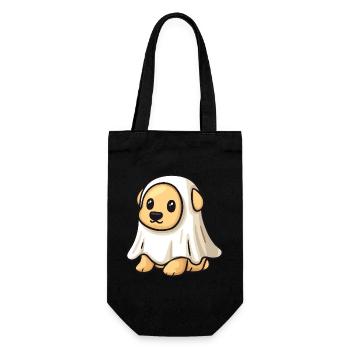 Golden Retriever Dog Halloween Ghost - Gift Bag for Bottles - black - Front