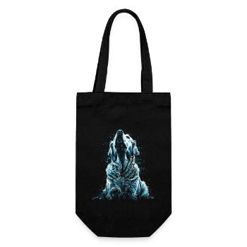 Lustige Golden Retriever Hund Kunst Hundebesitzer - Geschenkbeutel für Flaschen - Schwarz - Vorne