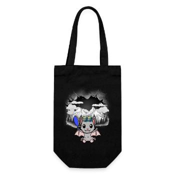 Halloween Bat Tyrol Beauty Flowers Child - Gift Bag for Bottles - black - Front