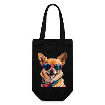 Chihuahua Sunglasses Dog Funny Design Print - Gift Bag for Bottles - black - Front