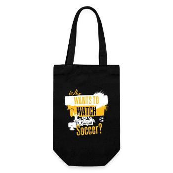 Who wants to watch football? Football Fans Broadcast - Gift Bag for Bottles - black - Front