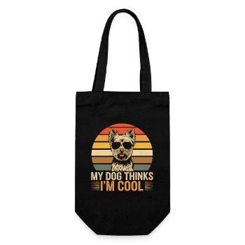 Yorkshire Terrier Yorkie Dog Owner Cool - Gift Bag for Bottles - black - Front