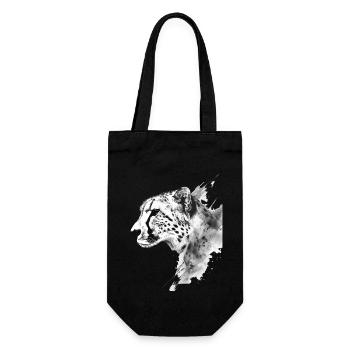 Gepard - Geschenkbeutel für Flaschen - Schwarz - Vorne