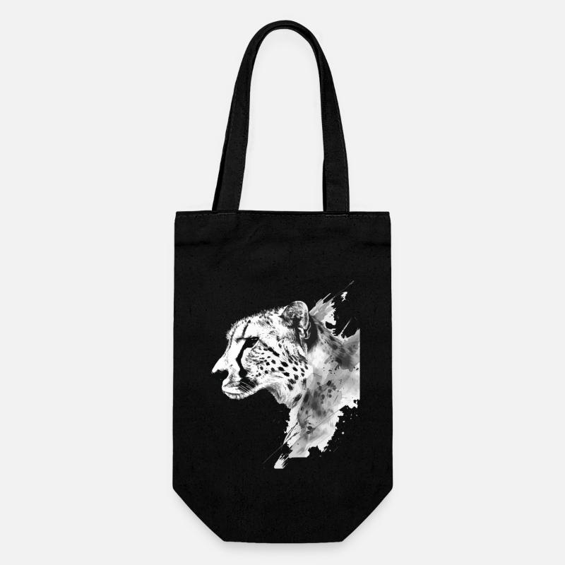 Gepard - Geschenkbeutel für Flaschen - Schwarz