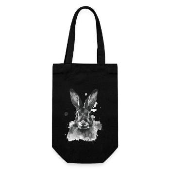 Rabbit - Gift Bag for Bottles - black - Front