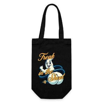 Freak In The Sheet Funny Ghost Design - Gift Bag for Bottles - black - Front