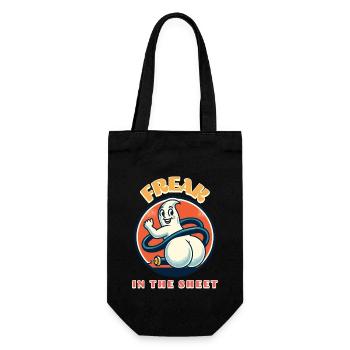 Freak In The Sheet Funny Ghost Design - Gift Bag for Bottles - black - Front