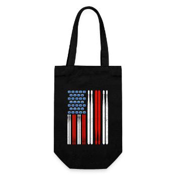 Drapeau américain tambour Patriot Tambour Mélomane Dru - Sac à bouteille - noir - Devant