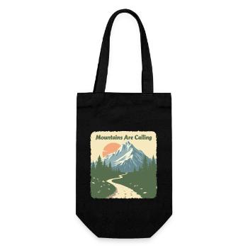 MOUNTAINS ARE CALLING - Gift Bag for Bottles - black - Front