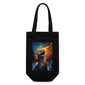Otter - Geschenkbeutel für Flaschen - Schwarz - Vorne