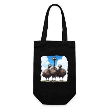 Emus Emu - Gift Bag for Bottles - black - Front