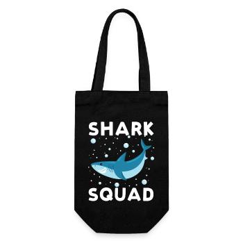 Cool Shark Squad with Surfboard Summer Vibes - Geschenkbeutel für Flaschen - Schwarz - Vorne