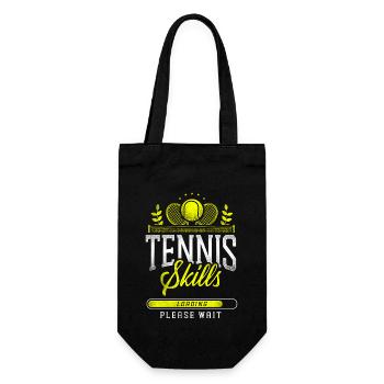 Funny Tennis Player Racket Tennis - Gift Bag for Bottles - black - Front