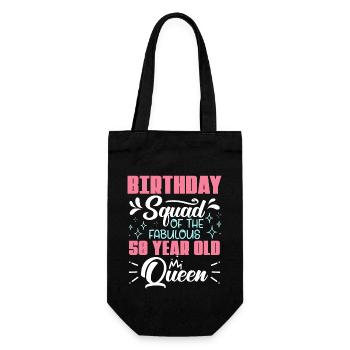 Celebrating 50th Birthday with the Fabulous Queen - Geschenkbeutel für Flaschen - Schwarz - Vorne