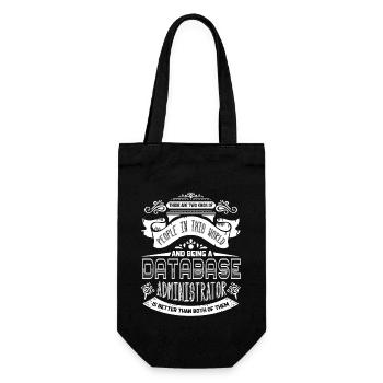 Being A Database Administrator - Gift Bag for Bottles - black - Front