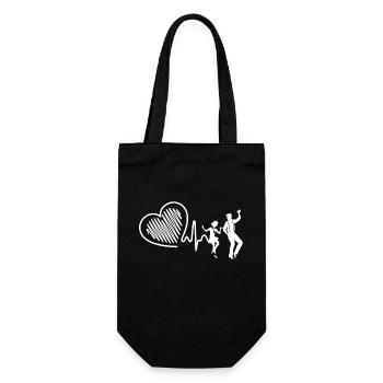 Dance Teacher Dance Teacher Heartbeat - Gift Bag for Bottles - black - Front