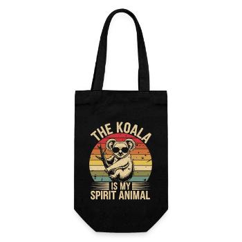 Koala Is My Spirit Animal Retro - Gift Bag for Bottles - black - Front