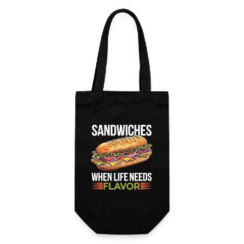 Sandwiches When Life Needs Flavor - Gift Bag for Bottles - black - Front