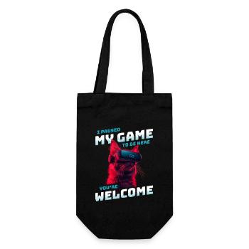 Je viens de mettre mon jeu en pause pour être ici - Chat avec VR - Sac à bouteille - noir - Devant