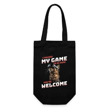 Je viens de mettre mon jeu en pause pour être ici - Cat VR Funny - Sac à bouteille - noir - Devant