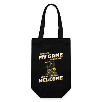 Je viens de mettre mon jeu en pause pour être ici - Chat avec VR - Sac à bouteille - noir - Devant