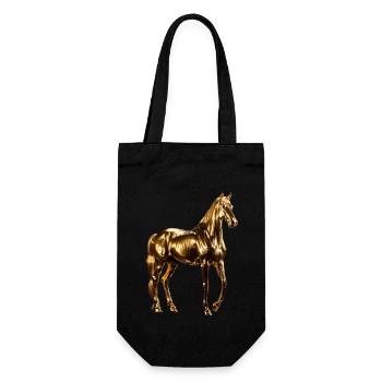 Pferd - Geschenkbeutel für Flaschen - Schwarz - Vorne