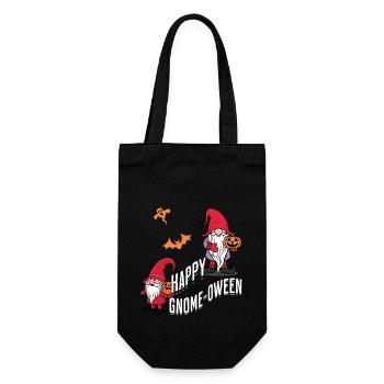 Happy Gnome-Oween Last Minute Costume - Gift Bag for Bottles - black - Front
