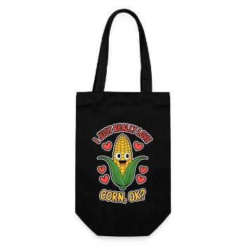 Corn on the cob saying corn funny corn on the cob gift - Gift Bag for Bottles - black - Front