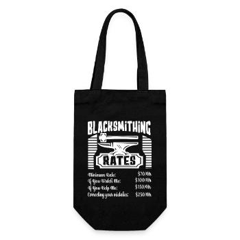 Blacksmith Blacksmithing Rates - Gift Bag for Bottles - black - Front