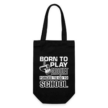 Croquet Born To Play Croquet - Gift Bag for Bottles - black - Front