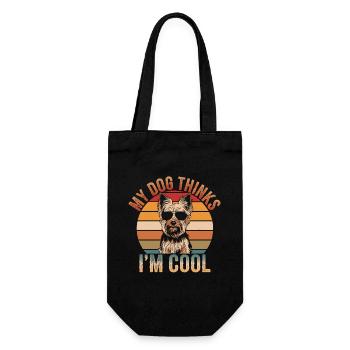 Yorkshire Terrier Yorkie Dog Owner Cool - Gift Bag for Bottles - black - Front