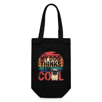 Carlin mon chien pense que je suis cool - Sac à bouteille - noir - Devant