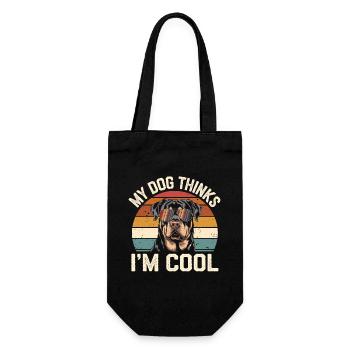 Rottweiler Mon chien pense que je suis cool - Sac à bouteille - noir - Devant