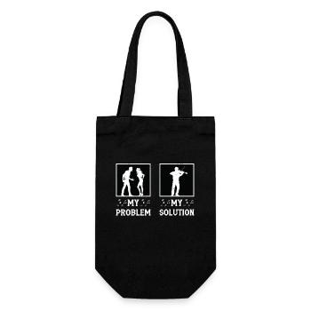 Violoniste Mon problème Ma solution Pictogramme Papa - Sac à bouteille - noir - Devant