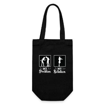 Violoniste Mon problème Ma solution Pictogramme Maman - Sac à bouteille - noir - Devant