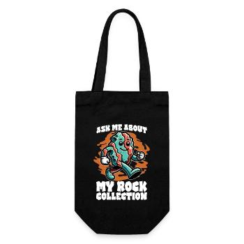 Posez-moi des questions sur ma collection de minéraux - Sac à bouteille - noir - Devant