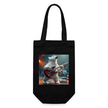 polar bear - Gift Bag for Bottles - black - Front