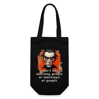 Funny vampire with saying for halloween - Gift Bag for Bottles - black - Front