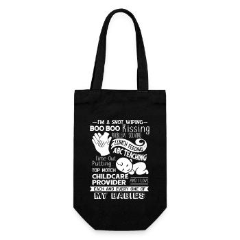 Childcare Provider I Love Children - Gift Bag for Bottles - black - Front