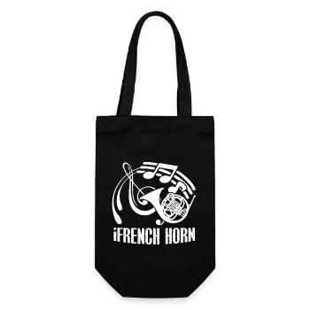 French Horn Funny French Horn - Gift Bag for Bottles - black - Front